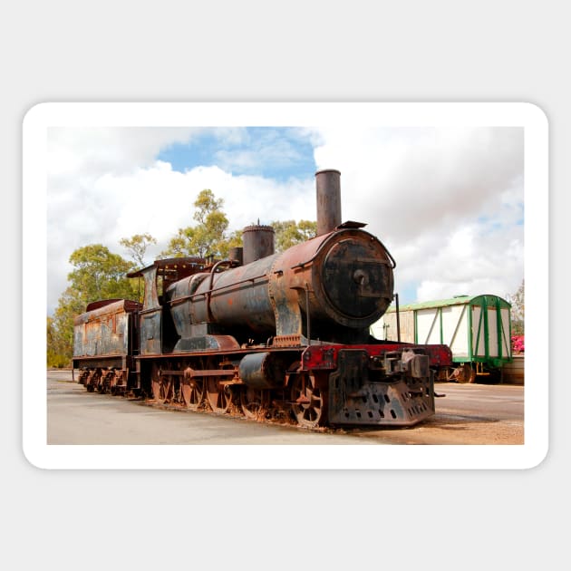 Rusting Steam Train Sticker by jwwallace